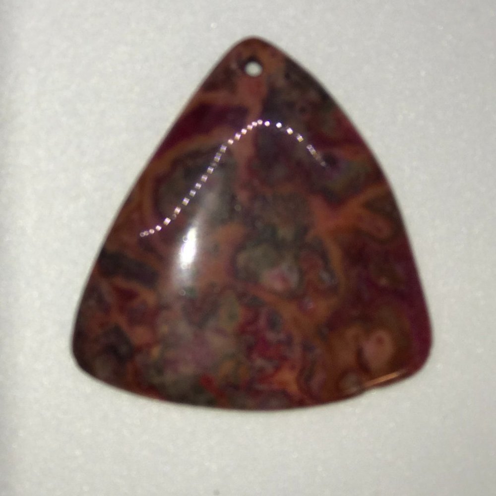 Red Triangular Sea Sediment Jasper Focal Drop